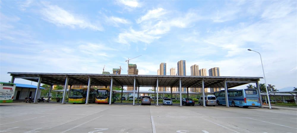 Système de montage pour parking de bus