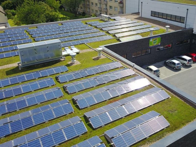 Système de montage de toit de panneau solaire inclinable lesté