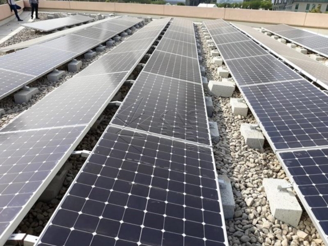 Système de montage de toit de panneau solaire inclinable lesté