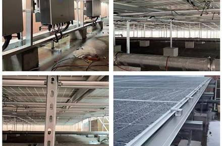 Structure BIPV combinée acier-aluminium terminée
